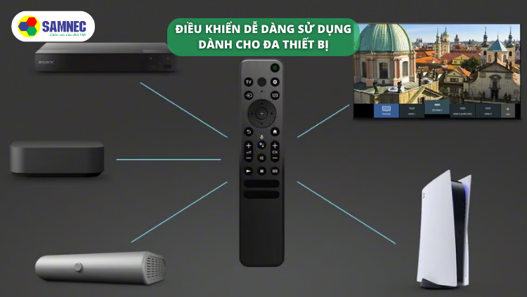 Điều khiển đa thiết bị trên tivi Sony XR-65X80L