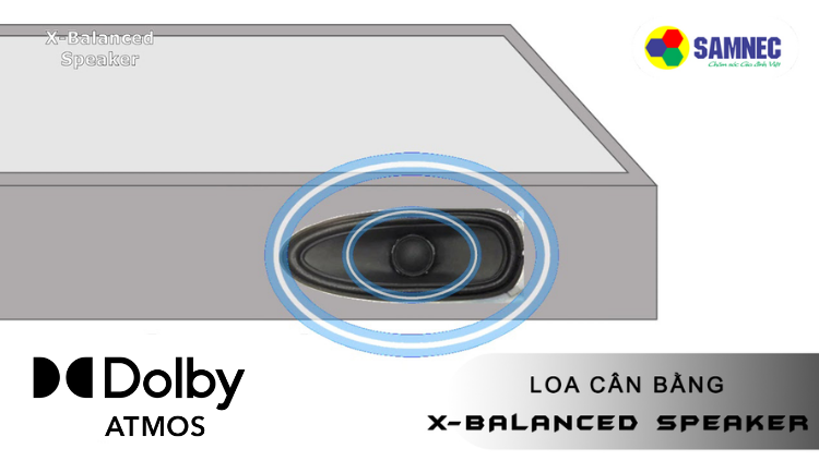 Loa X-Balanced cùng với âm thanh Dolby Atmos trên tivi Sony XR-65X80L