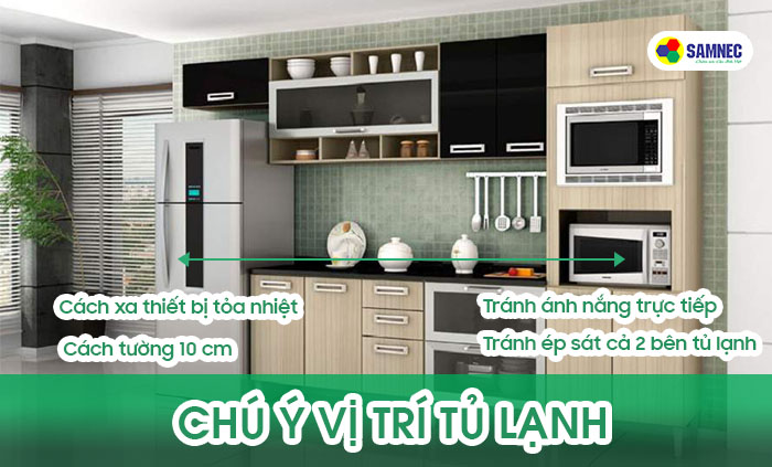 Đặt tủ lạnh đúng vị trí