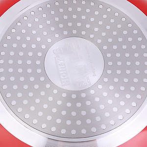Bề mặt chảo được phủ 1 lớp sơn chịu nhiệt lên tới 280 độ C, sáng bóng và chống dính.