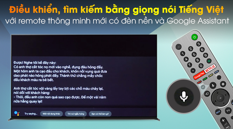 Android Tivi Sony 8K 85 inch KD-85Z8H - Remote thông minh