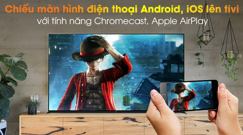 Android Tivi Sony 8K 85 inch KD-85Z8H - Chiếu màn hình bằng Chromecast và Apple AirPlay