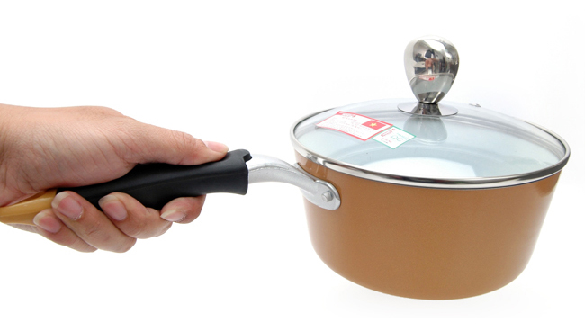 Nồi Phủ Sứ An Toàn Honey’S HO-AP2C182 - Vàng - 18 cm