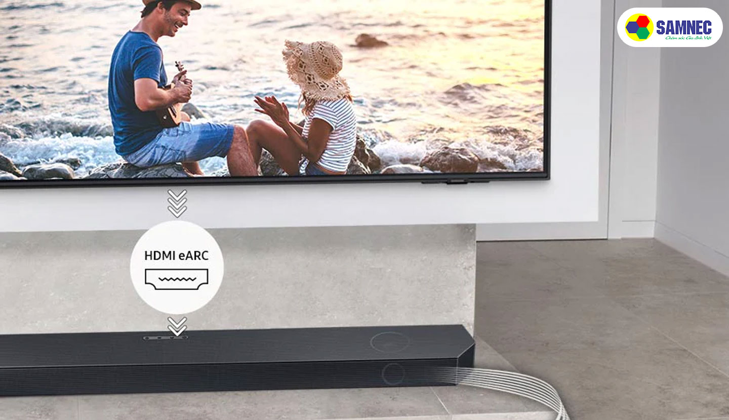 Coongt HDMI eARC tăng cường kết nối âm thanh trên Loa thanh Samsung Q-series HW-Q990C/XV