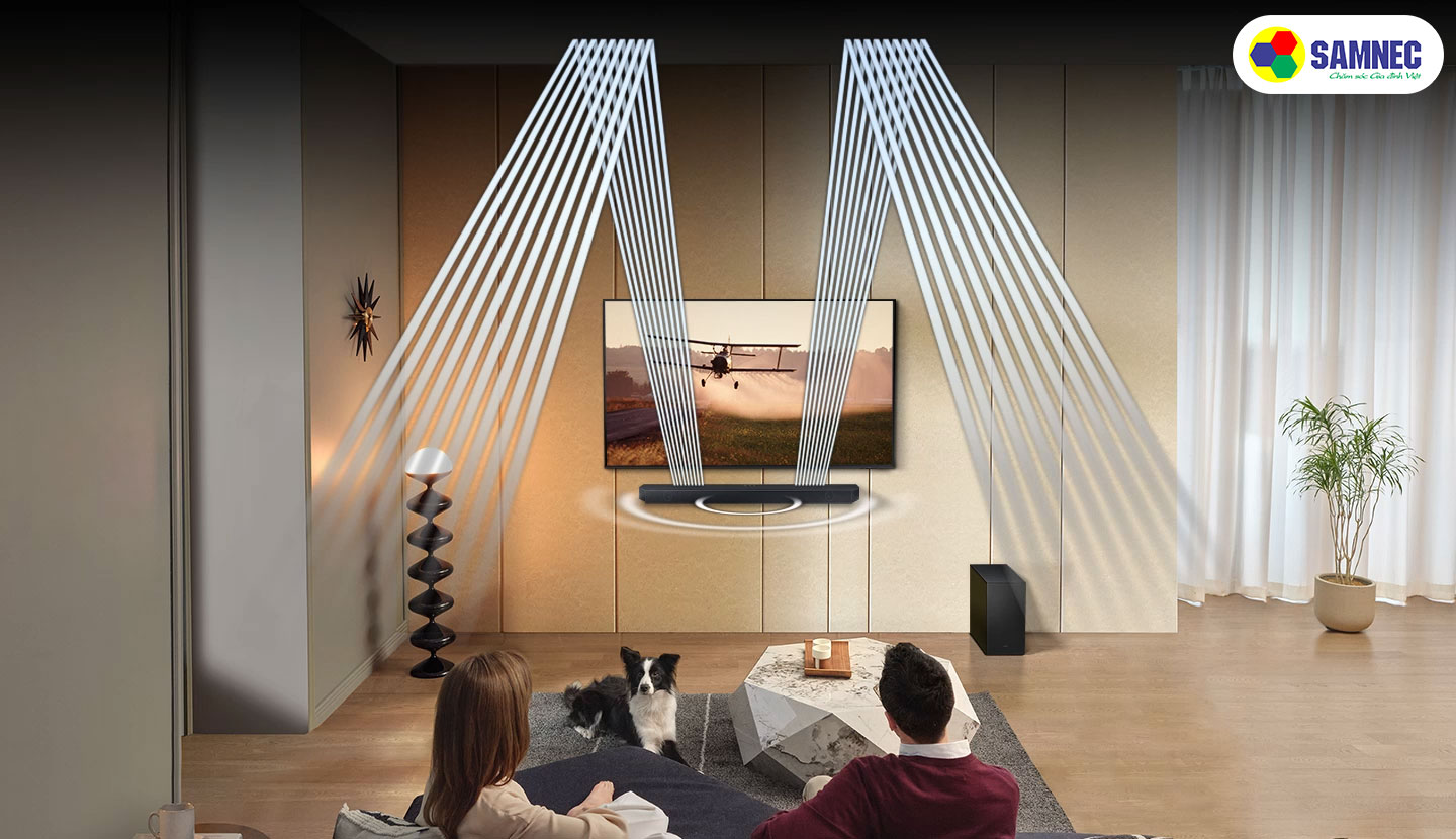 Âm thanh vòm chuẩn 11.1.4 kênh bao trùm mọi giác quan của Loa thanh Samsung Q-series HW-Q990C/XV