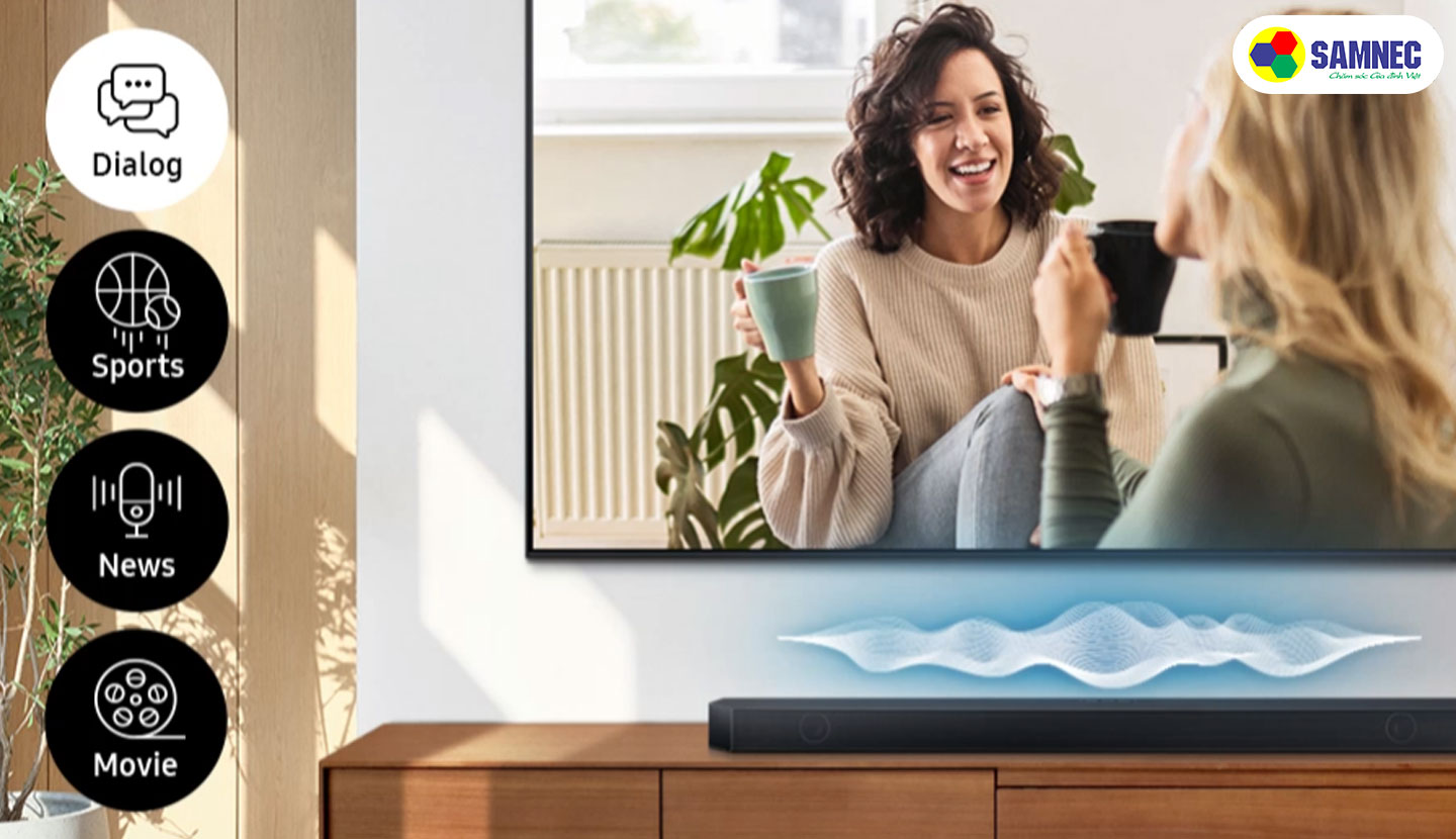 Công nghệ Adaptive Sound tối ưu âm thanh trên Loa thanh Samsung Q-series HW-Q990C/XV
