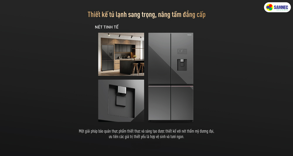 Thiết kế đẳng cấp cho không gian sống xứng tầm trên Tủ lạnh 4 cửa PRIME+ Edition NR-XY680YMM