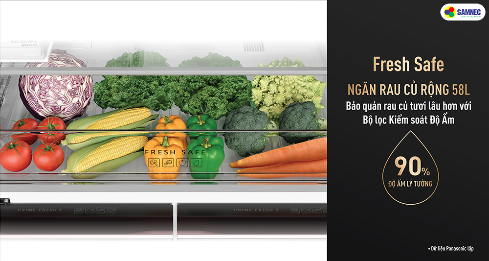 Ngăn Fresh Safe trên Tủ lạnh 4 cửa PRIME+ Edition NR-XY680YMM