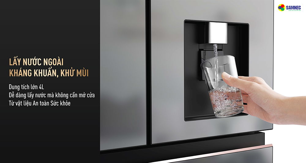 Lấy nước ngoài kháng khuẩn, khử mùi trên Tủ lạnh 4 cửa PRIME+ Edition NR-XY680YMM