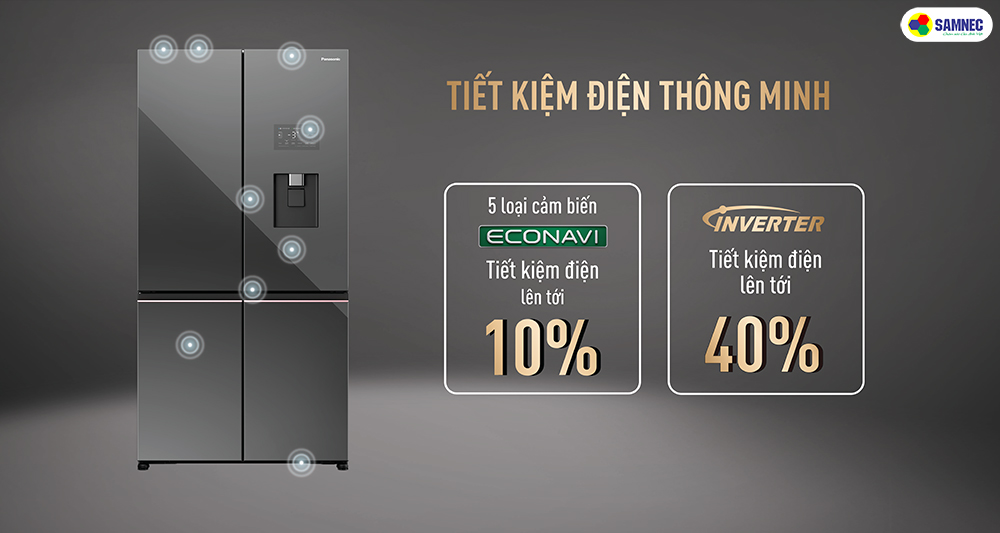 Công nghệ máy nén biến tần Inverter trên Tủ lạnh 4 cửa PRIME+ Edition NR-XY680YMM