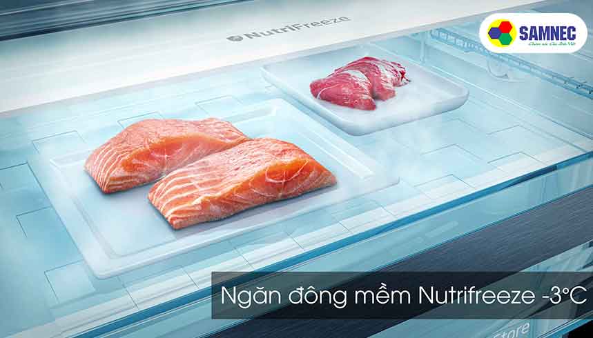 Công nghệ đông mềm Nutrifreeze -3°C trên tủ lạnh Beko 401 lít RDNT401E50VZDHFSU