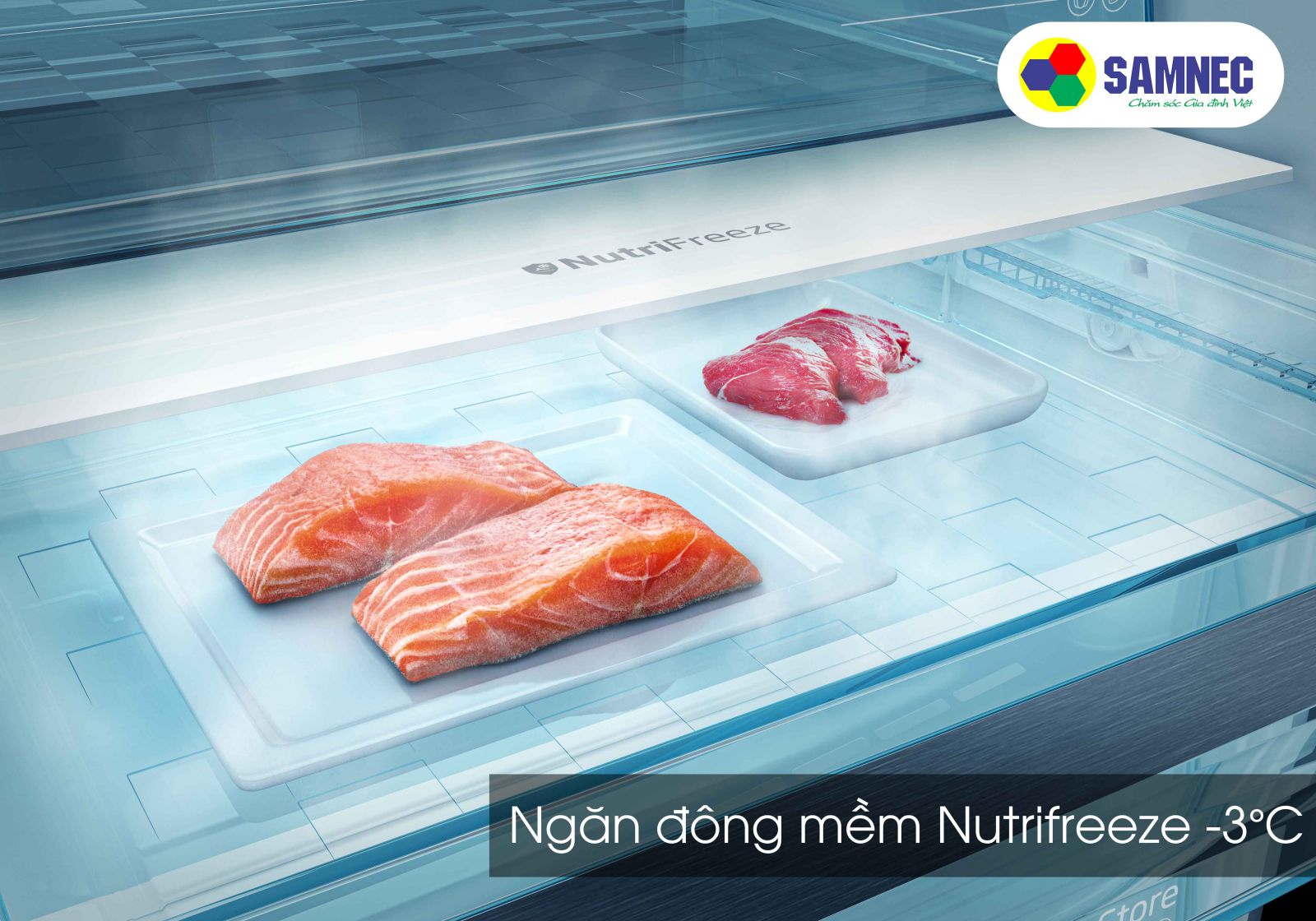 Công nghệ đông mềm Nutrifreeze -3°C trên tủ lạnh Beko 271 lít RDNT271I50VHFSK