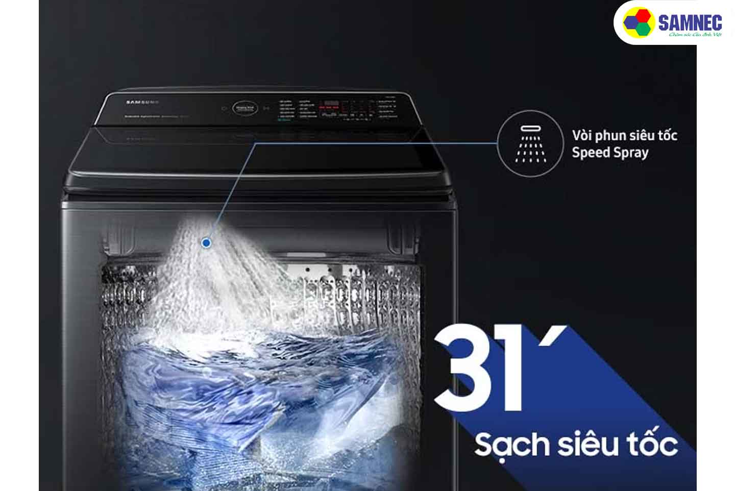 Máy giặt cửa trên Samsung Ecobubble 10 kg WA10CG5745BDSV