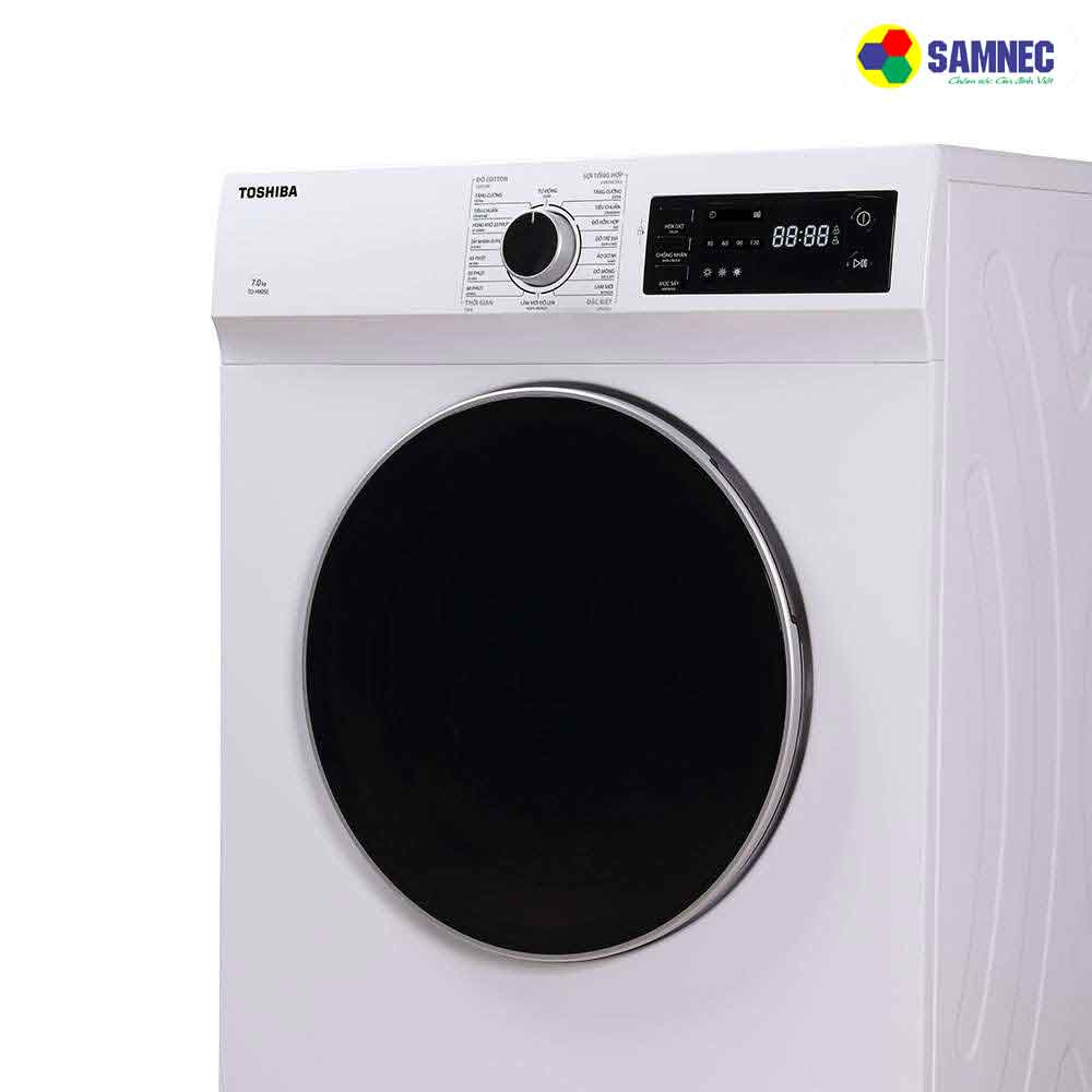 Thiết kế tối giản trên Máy sấy Toshiba 7kg TD-H80SEV (WK)