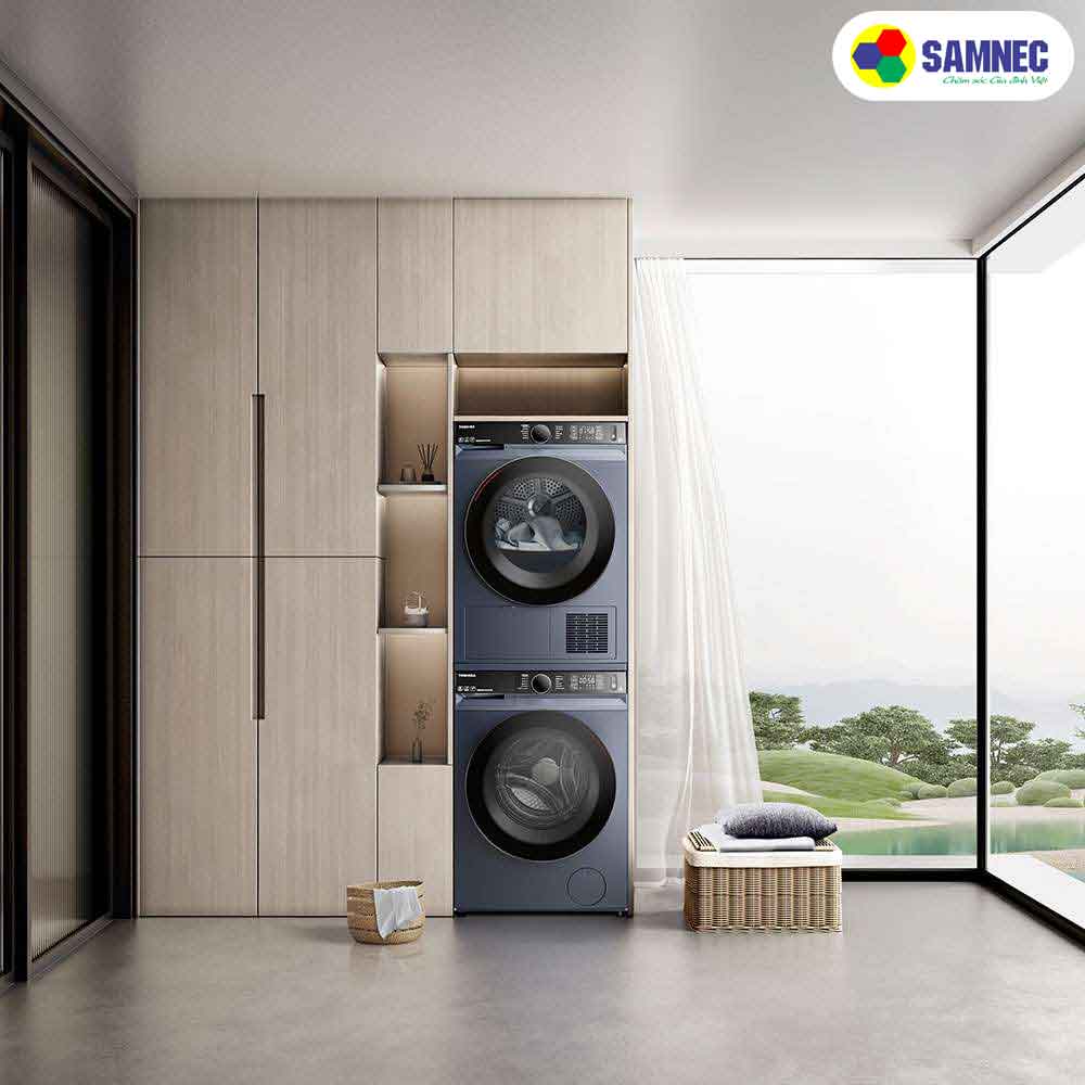 Tiết kiệm không gian trên máy sấy bơm nhiệt Toshiba TD-BK110GHV (MK)