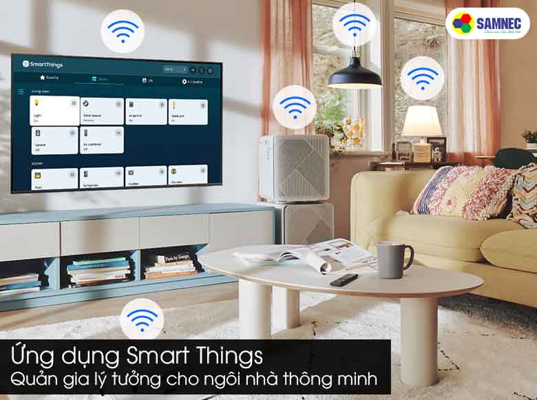 Ứng dụng SmartThings trên Smart Tivi Samsung 75 inch QLED 4K 75QE1C