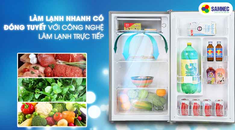 Hệ thống làm lạnh trực tiếp - Tủ lạnh Beko 93 lít RS9051P Tủ lạnh Beko 90 lít RS9052S và hệ thống làm lạnh trực tiếp