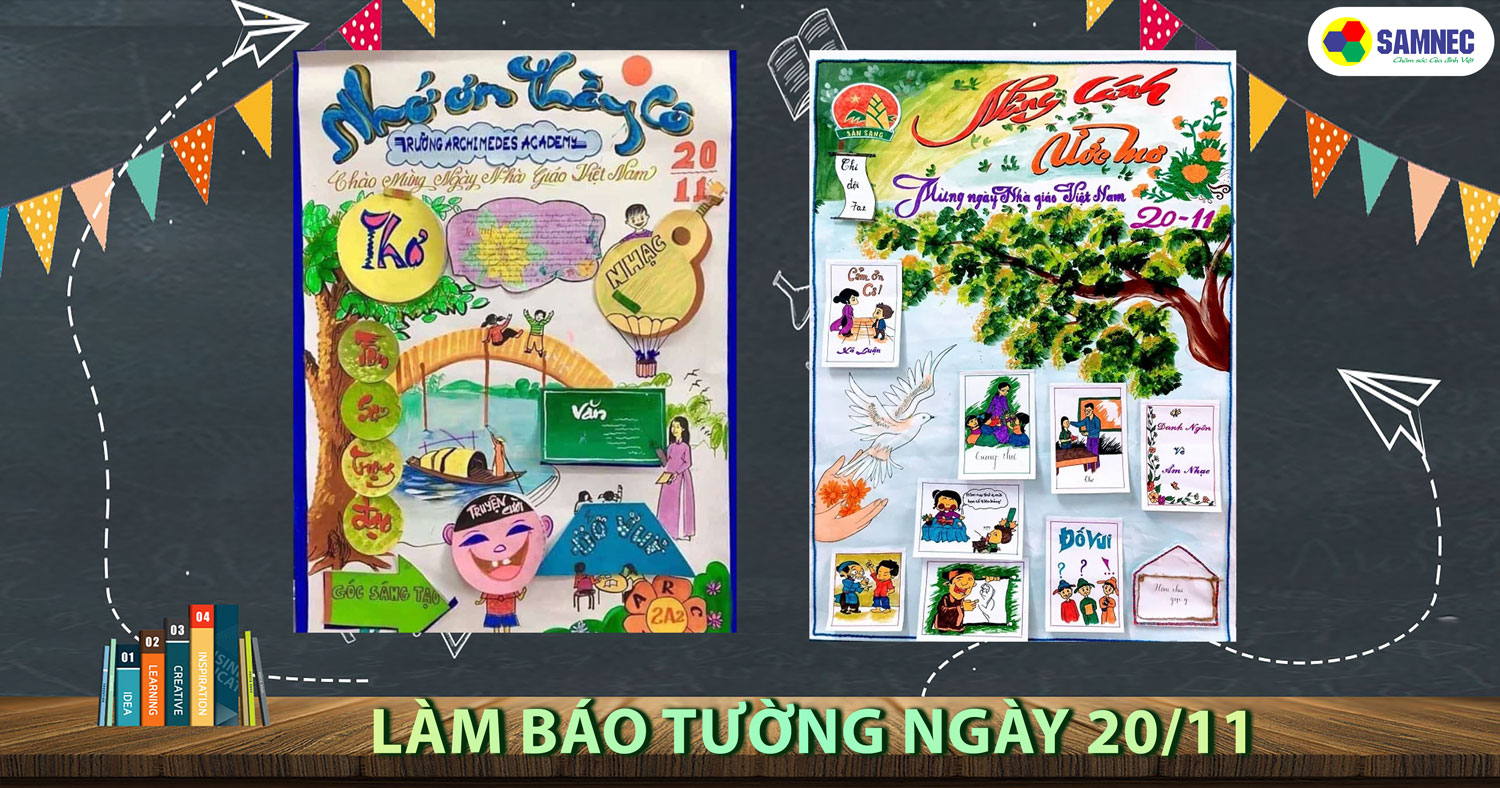 Làm những bài vè, bài thơ, báo tường hay dành tặng thầy cô giáo