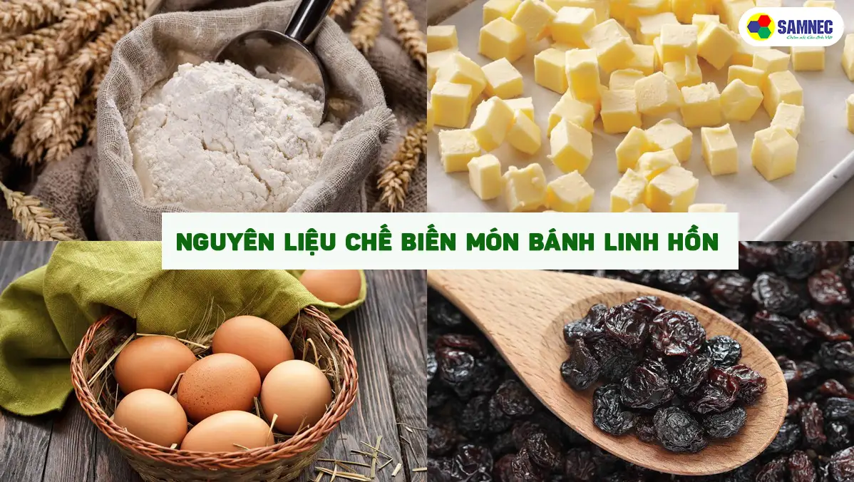 Nguyên liệu món ăn Halloween bánh linh hồn