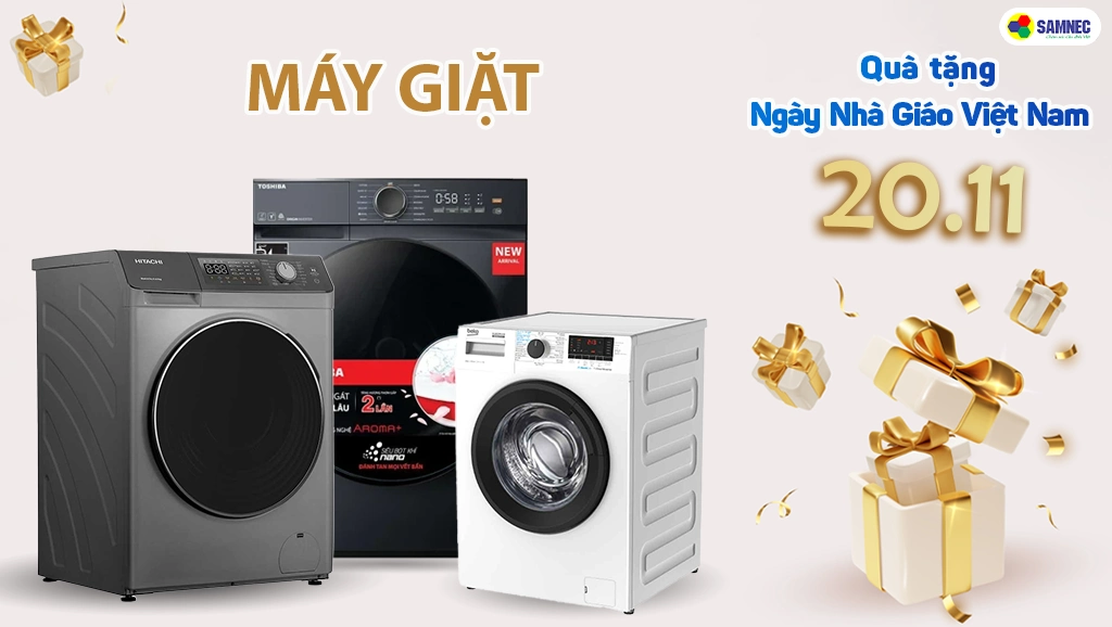Máy giặt là món quà tặng thầy cô 20/11 ý nghĩa