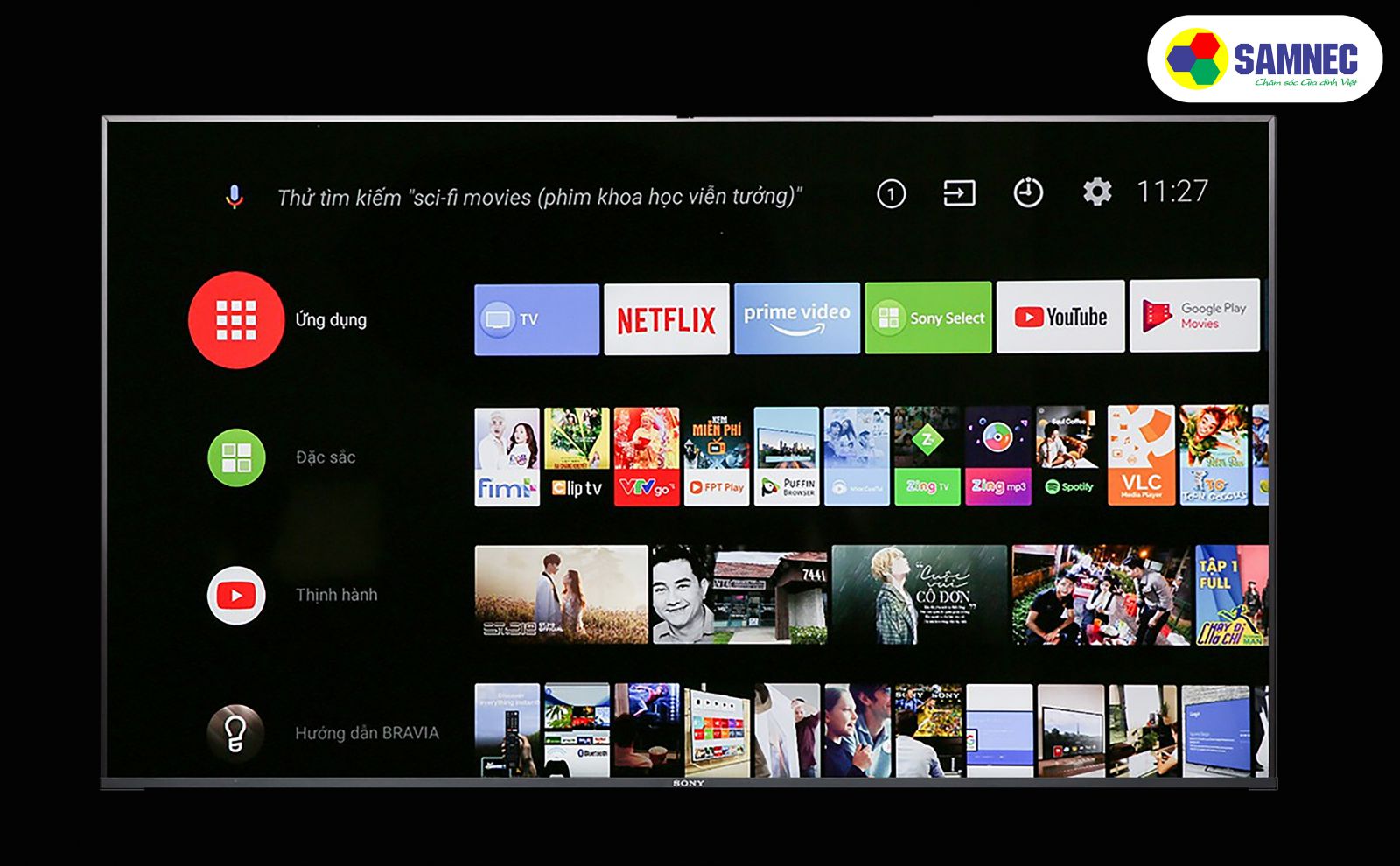 Hệ điều hành Google tivi trên tivi Sony