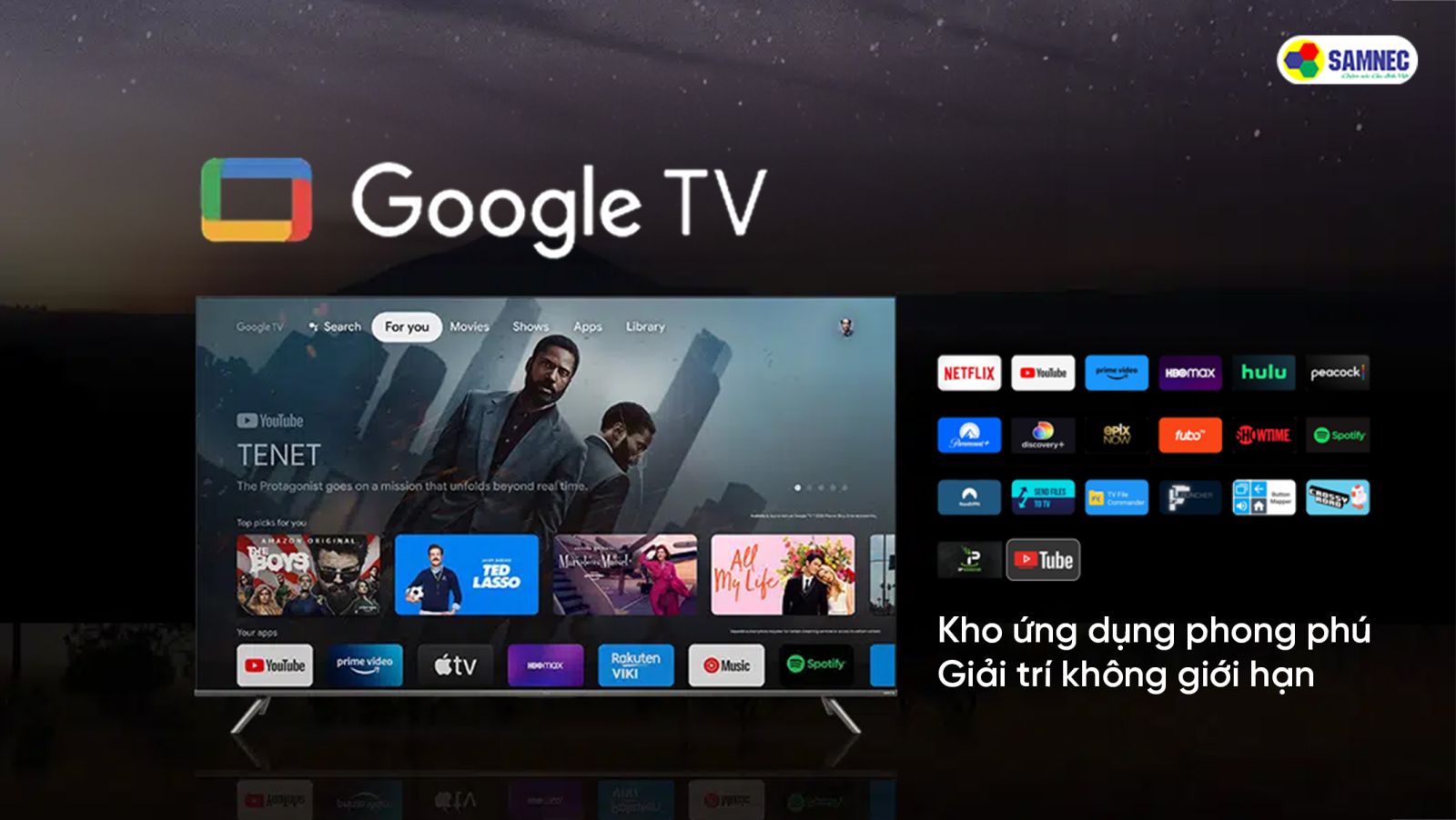Hệ điều hành Google TV trên tivi Sony