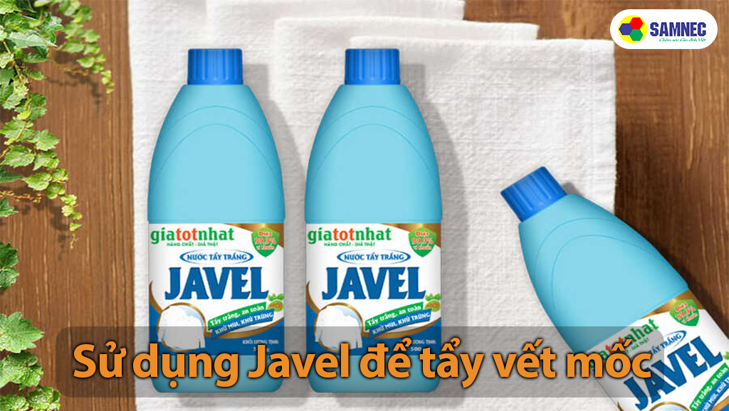 Làm sạch vết mốc trên quần áo nhờ nước tẩy Javel