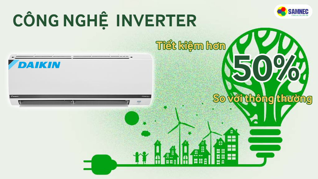 Công nghệ tiết kiệm điện trên điều hòa Daikin