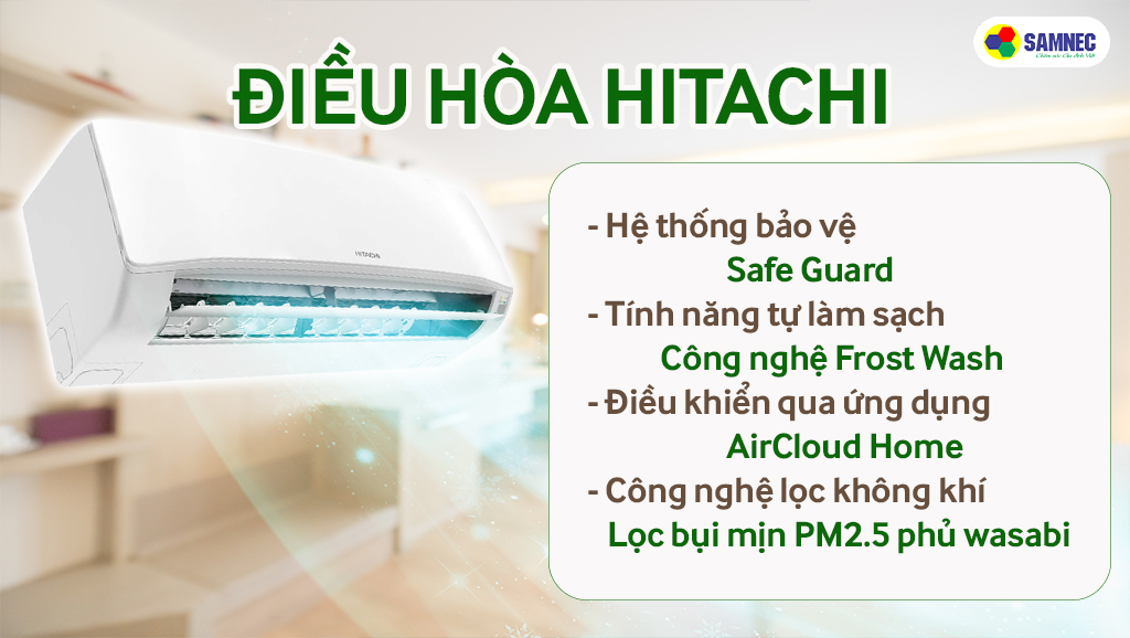 Điều hòa Hitachi có nhiều công nghệ hiện đại