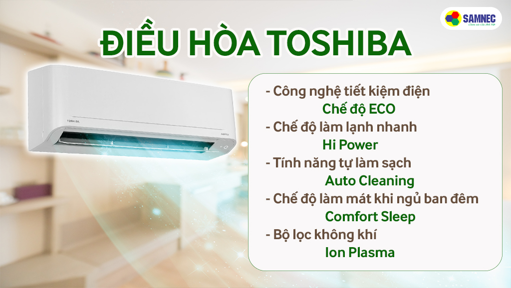 Điều hòa Toshiba hiện đại