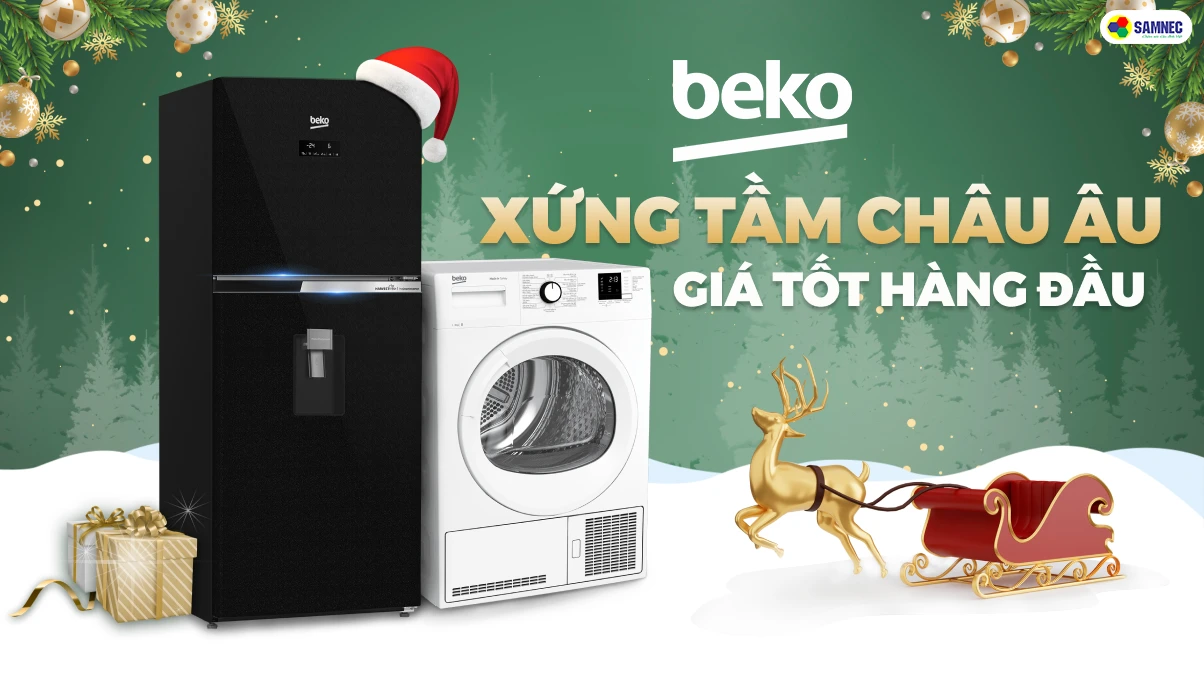 12 tháng 12 khuyến mại ngày đôi tủ lạnh, máy giặt, thương hiệu beko