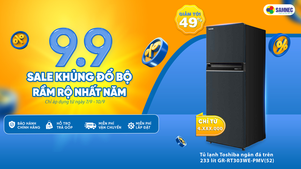 Khuyến mị siêu sale 9.9 tủ lạnh