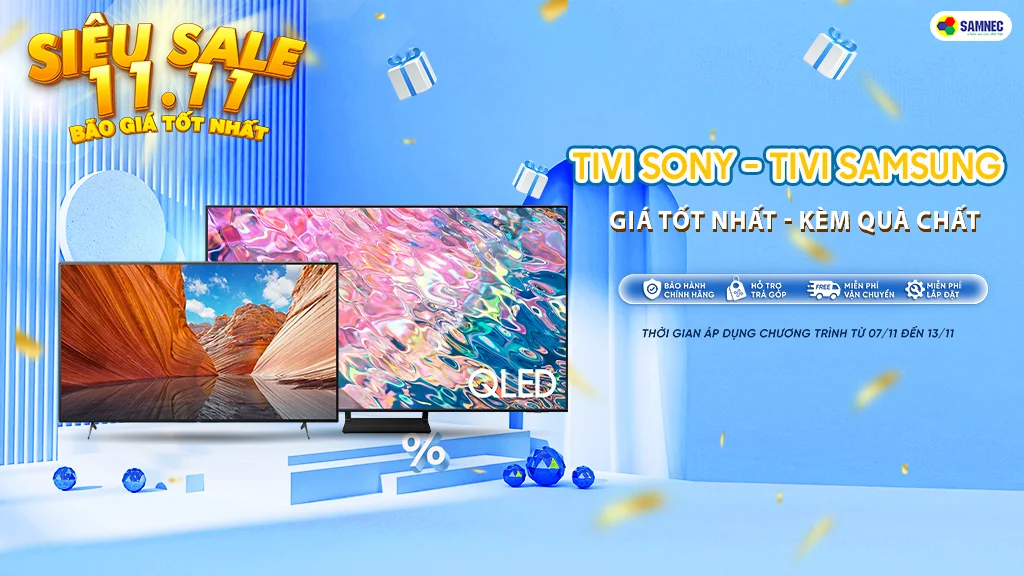 Khuyến mại 11/11 giảm giá tivi sony, samsung