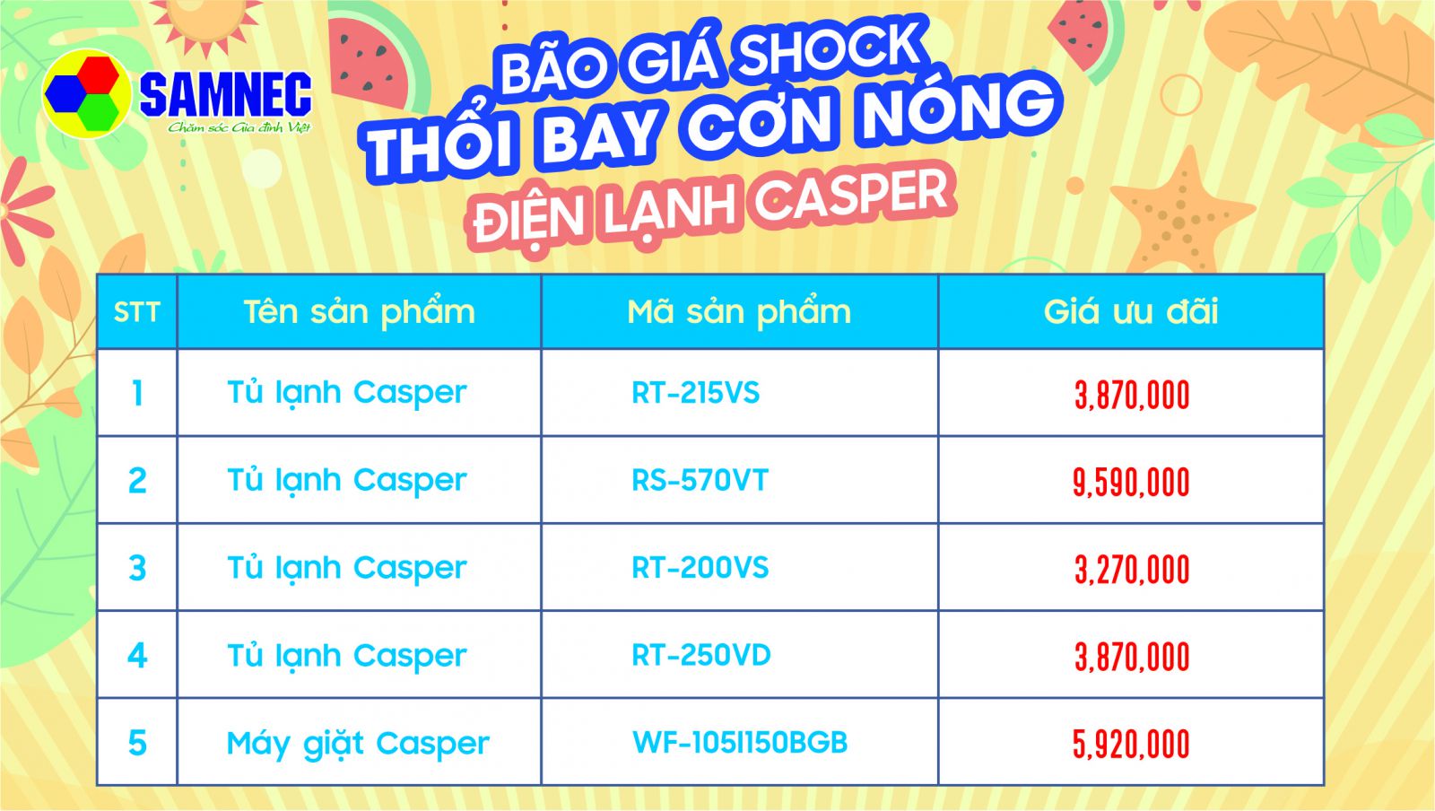 Tủ lạnh máy giặt Casper giá rẻ nhất, tốt nhất