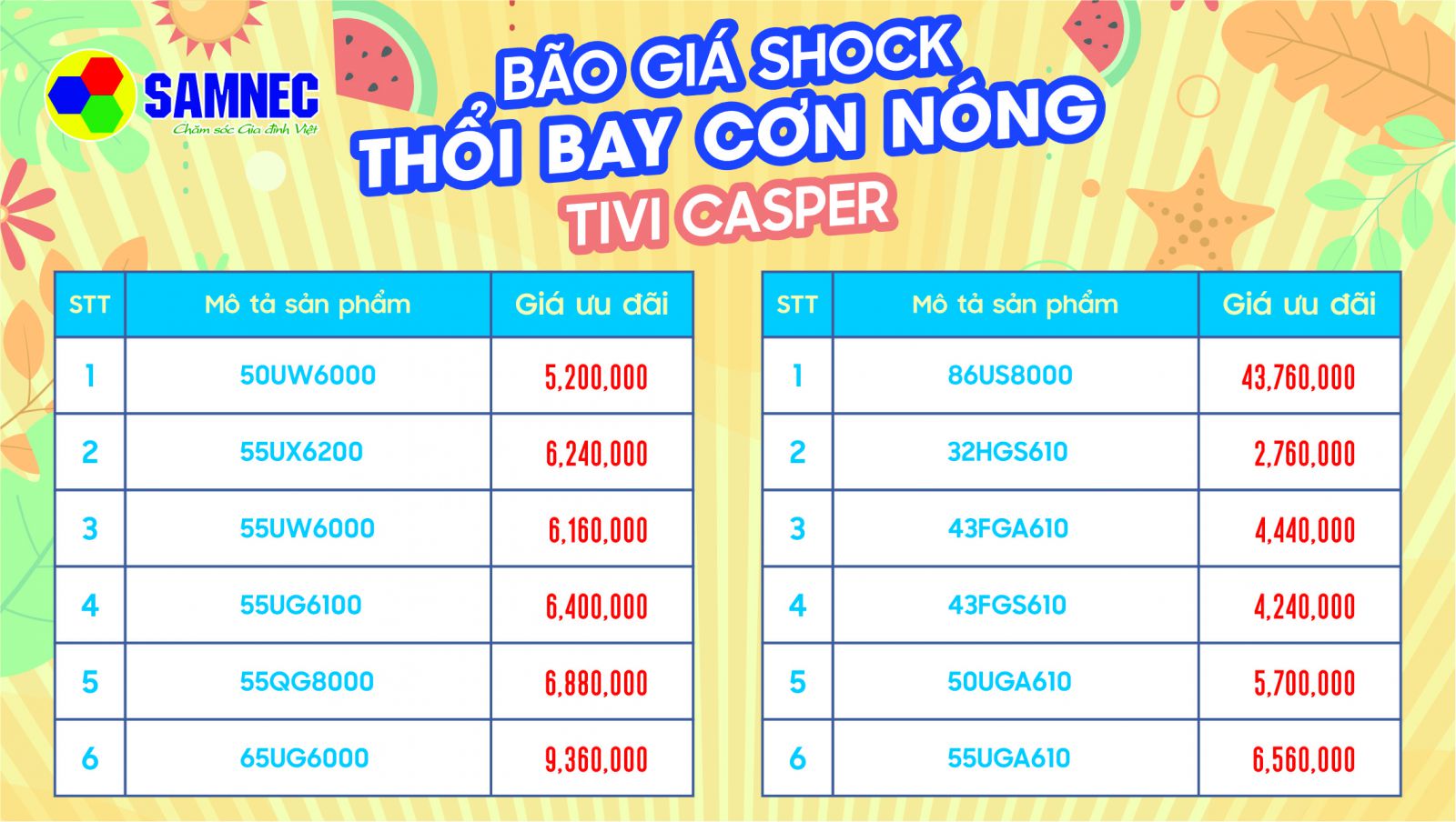 Tivi Casper giá rẻ sập sàn