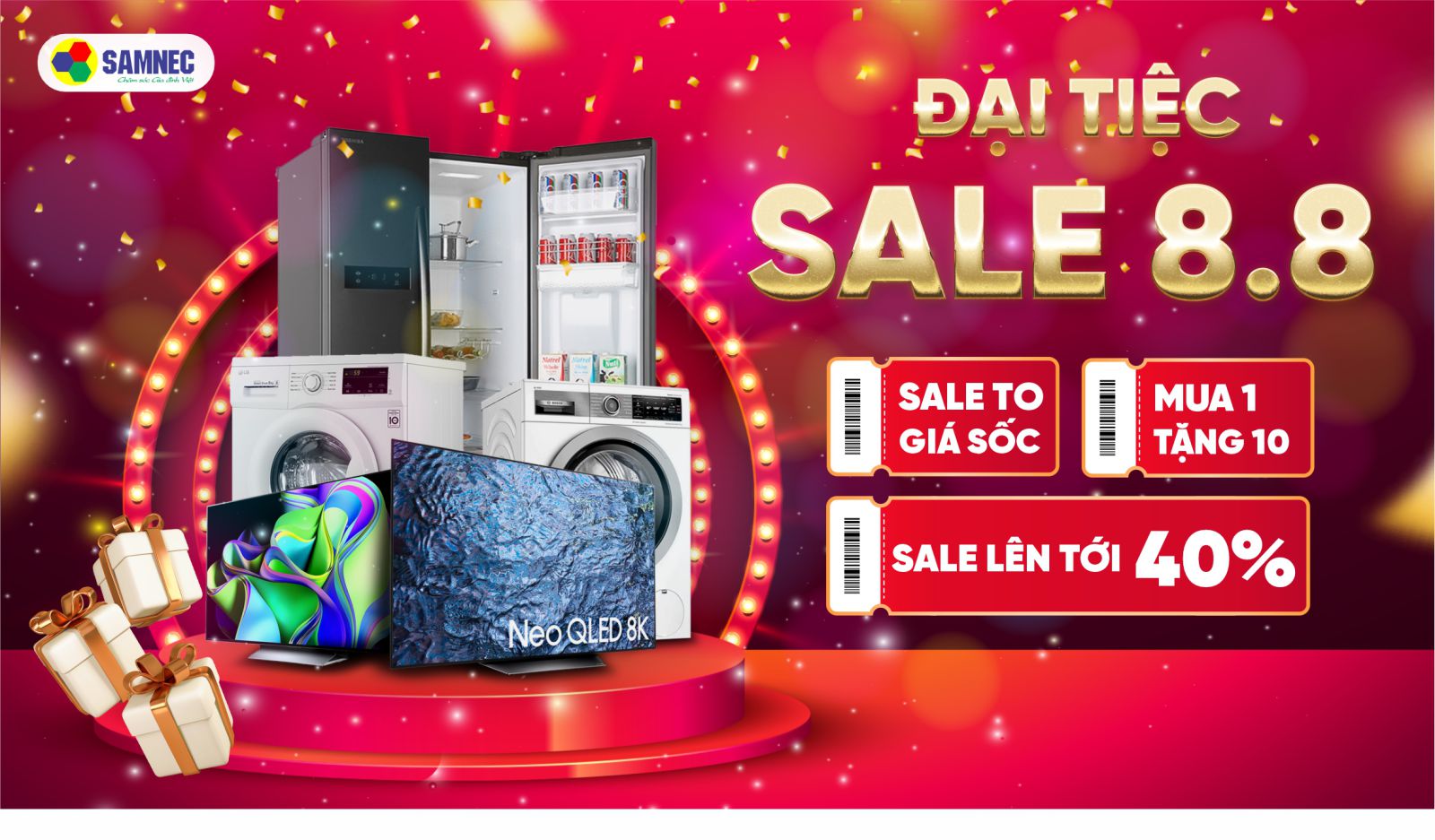 Đại tiệc sale 8.8 - Mua 1 tặng 10