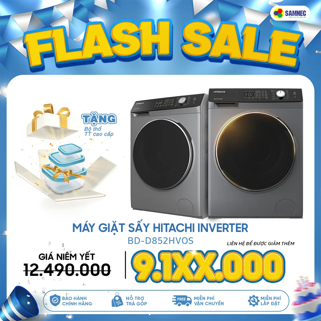Giảm giá halloween máy giặt sấy hitachi