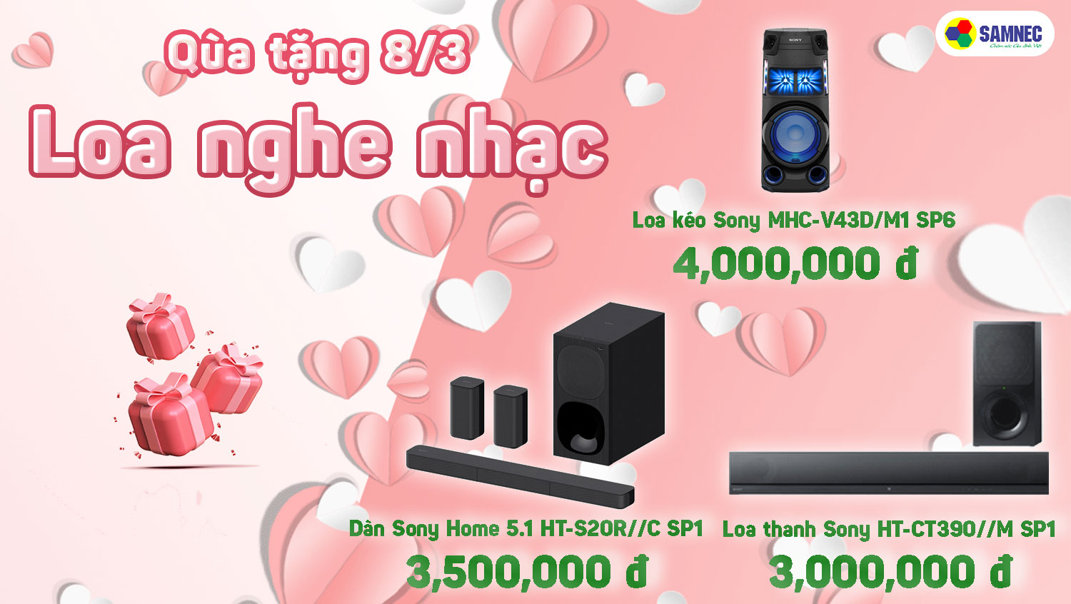 Khuyến mại 8/3 loa hoặc amply nghe nhạc