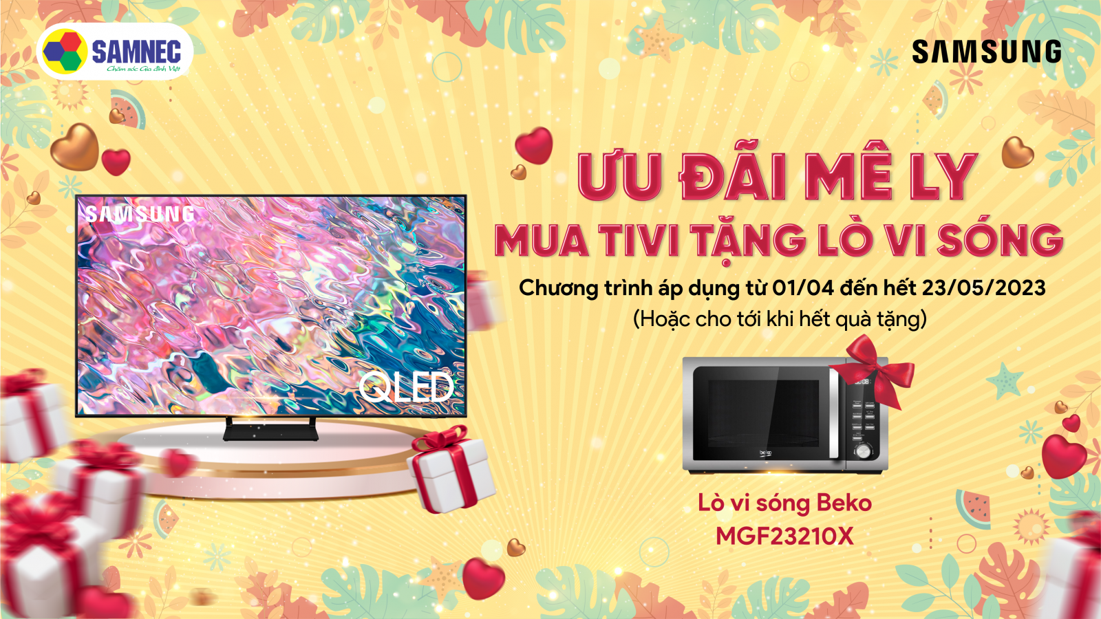 khuyến mãi Mua tivi samsung tặng lò vi sóng
