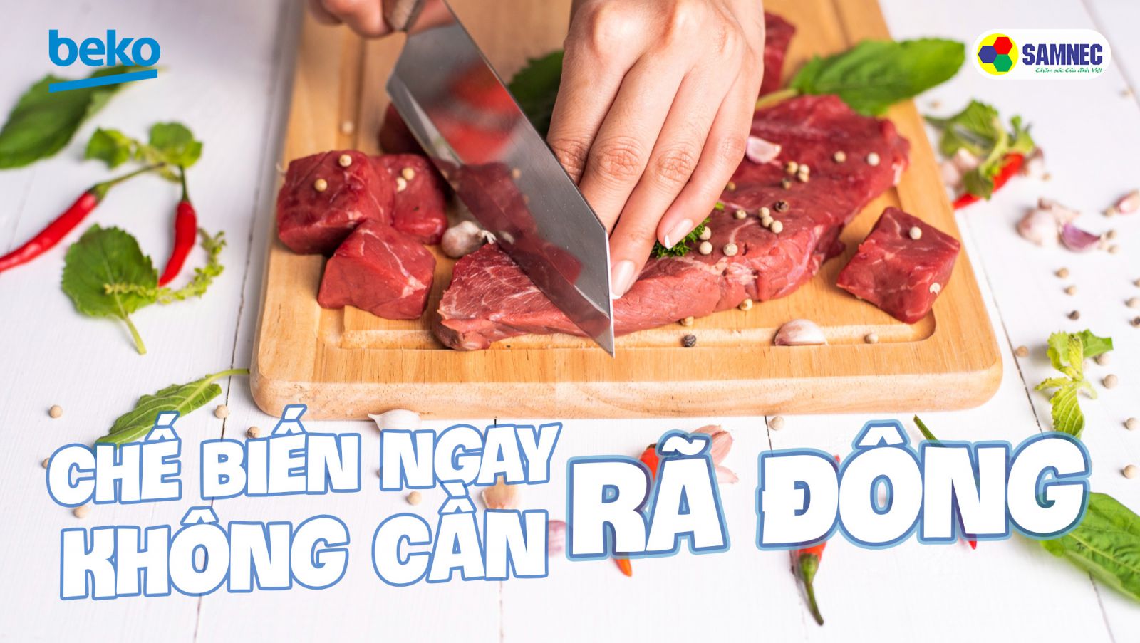 Chế biến ngay không cần rã đông với ngăn đông mềm NutriFreeze trên tủ lạnh Beko