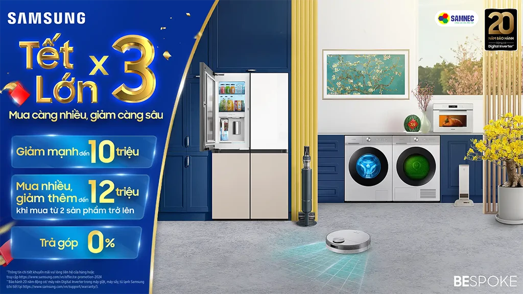 khuyến mãi samsung Tết lớn nhân 3, mua càng nhiều giảm càng sâu