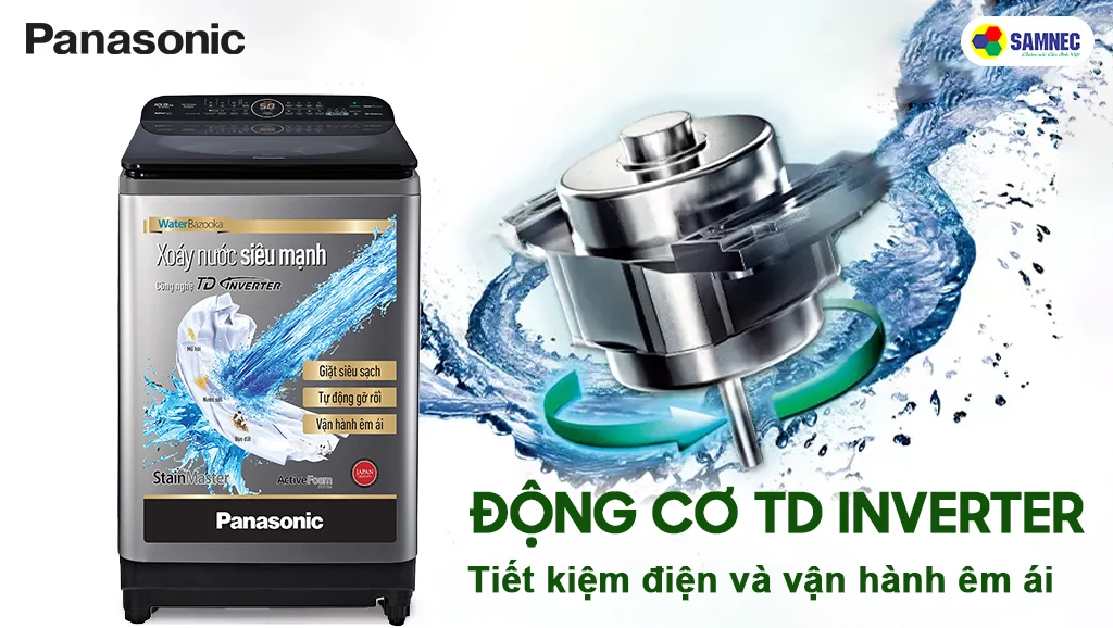 máy giặt panasonic có công nghệ TD Inverter tiết kiệm điện