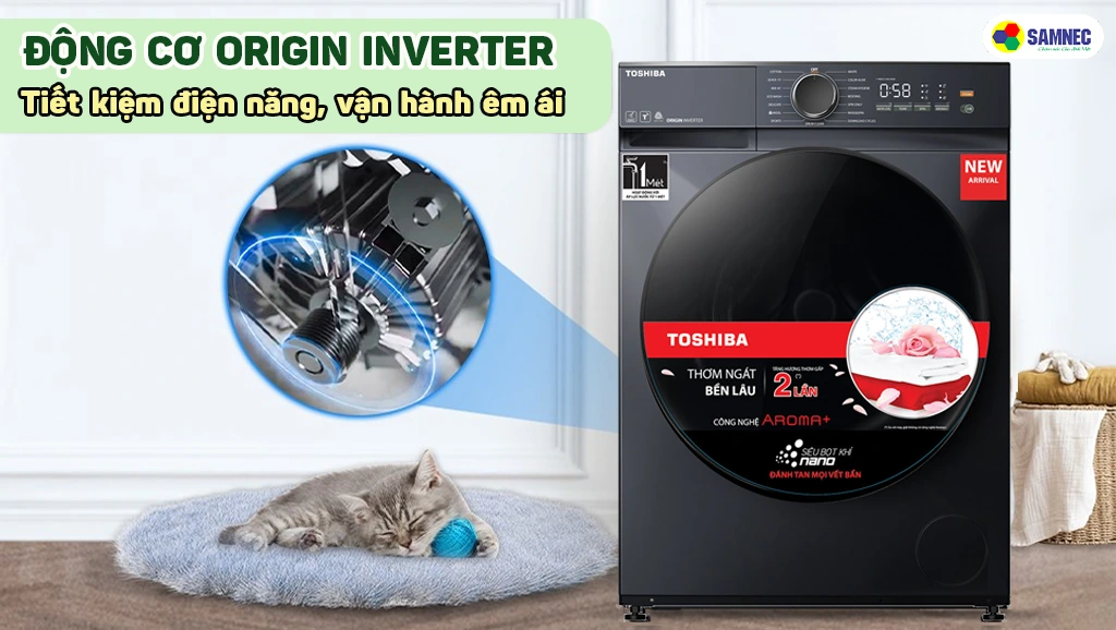 máy giặt lồng ngang có công nghệ tiết kiệm điện năng