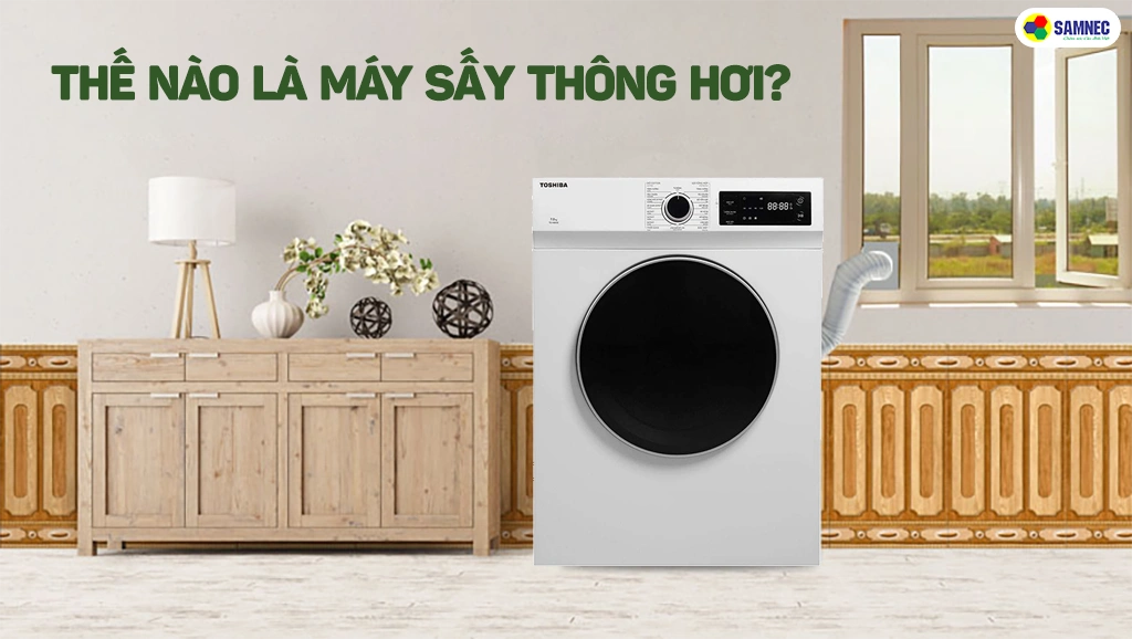 Thế nào là máy sấy quần áo thông hơi