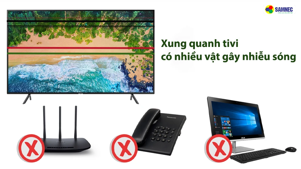 Cách khắc phục khi xung quanh tivi có thiết bị làm nhiều sóng