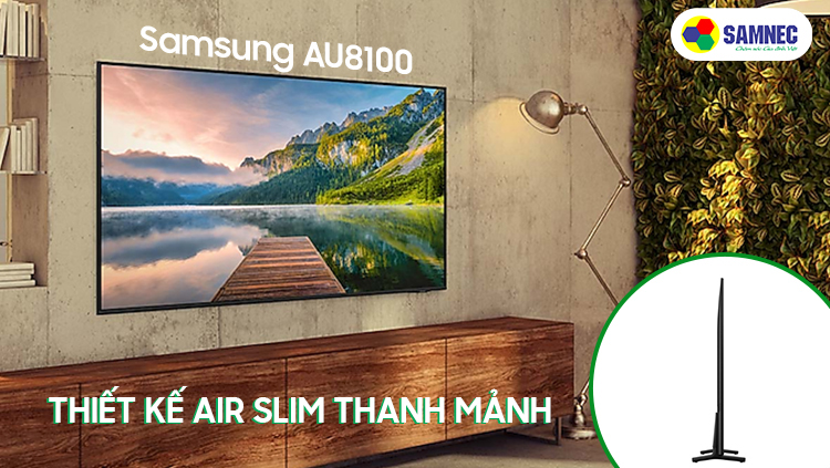 Smart Tivi Samsung Crystal 4K 55 inch UA55AU8100 giá dưới 10 triệu