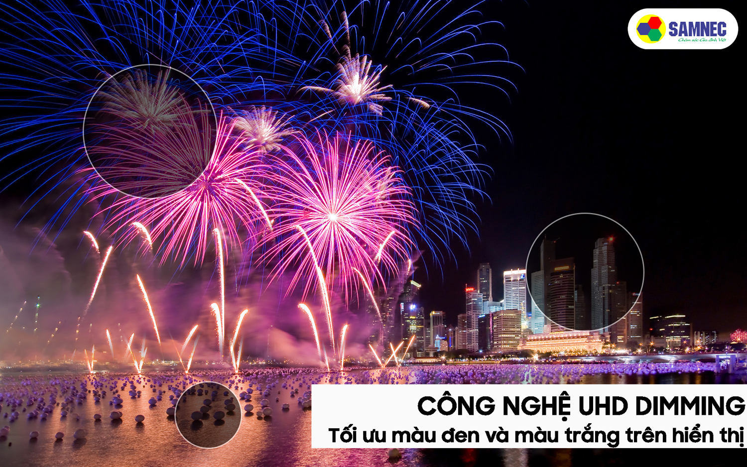 Smart tivi samsung 4K AU7002 có công nghệ UHD Dimming