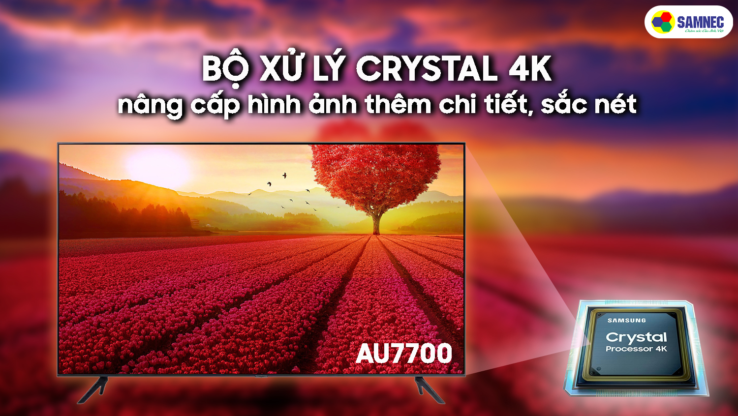 Được đánh giá cao từ các chuyên gia, Smart Tivi Samsung AU7700 mang đến cho bạn những trải nghiệm tuyệt vời với hình ảnh 4K sắc nét. Hãy đến với Tivi 4K và xem ngay bài review đầy đủ về chiếc tivi thông minh này. Chắc chắn bạn sẽ không hối hận khi đầu tư cho nó.