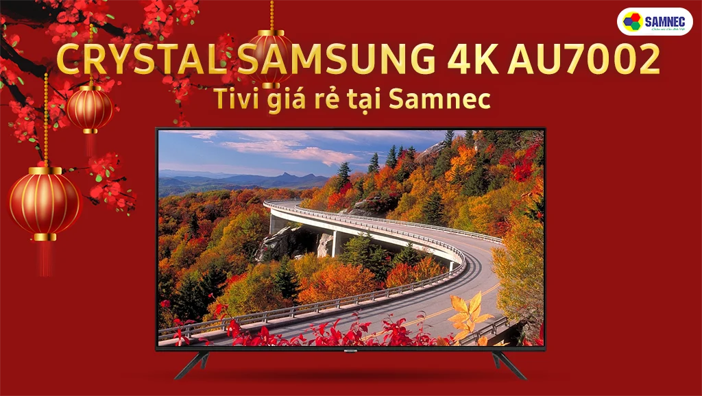 Thiết kế smart tivi samsung 4K Au7002
