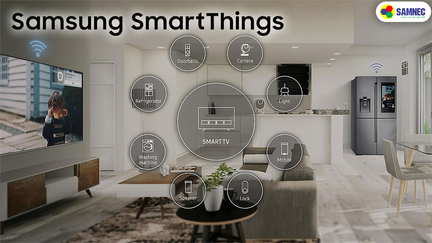 hệ sinh thái SmartThings trên tivi thông minh Samsung